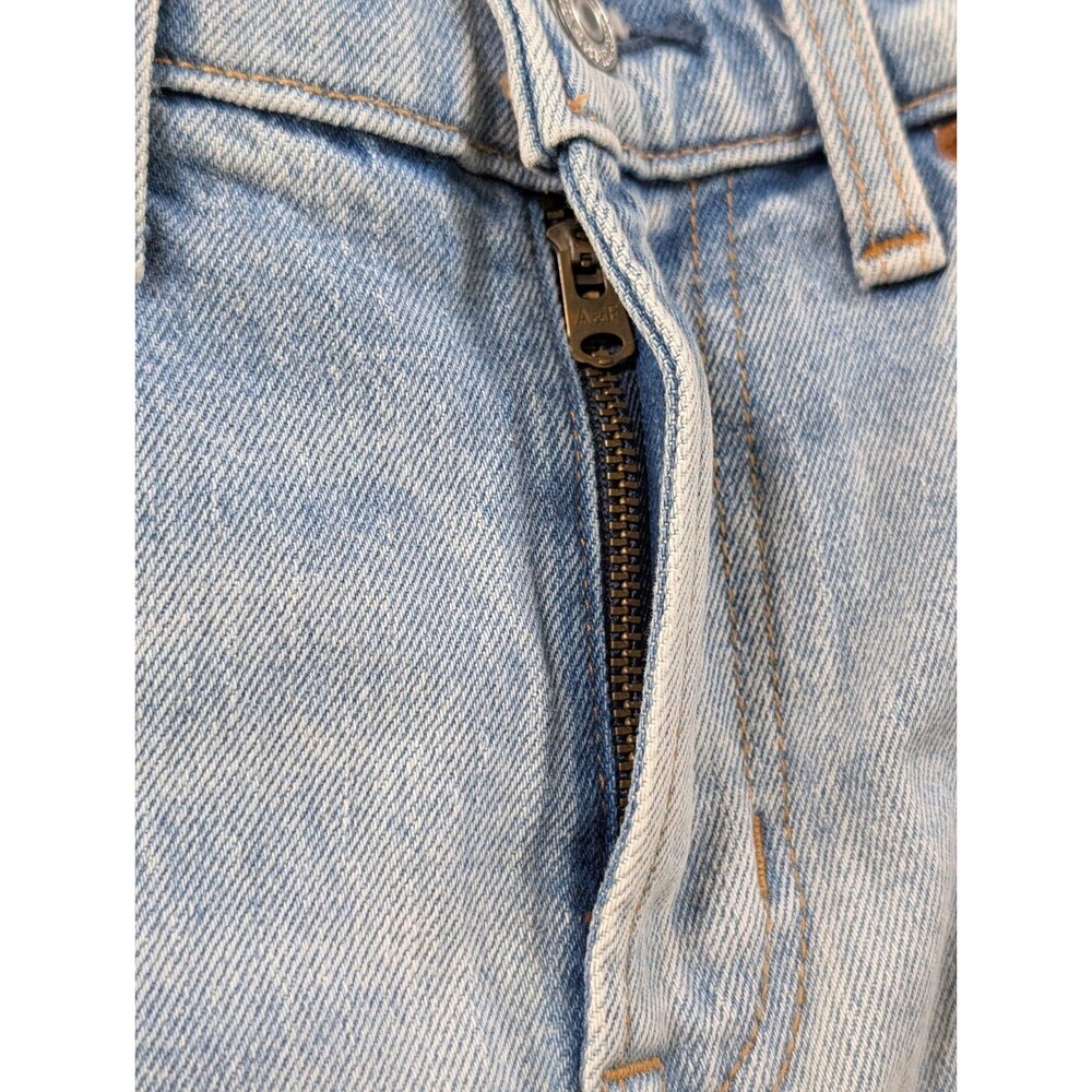 Abercrombie & Fitch Boyfriend Jeans Womens 25/0 Mid Rise Distressed Raw Hem Blue - Picture 5 of 12